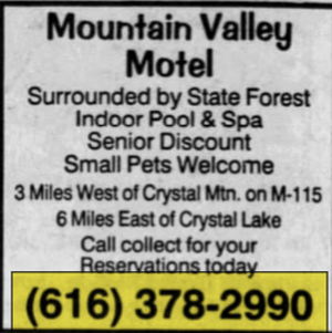 Mountain Valley Lodge & Campground - Sep 14 1986 Ad